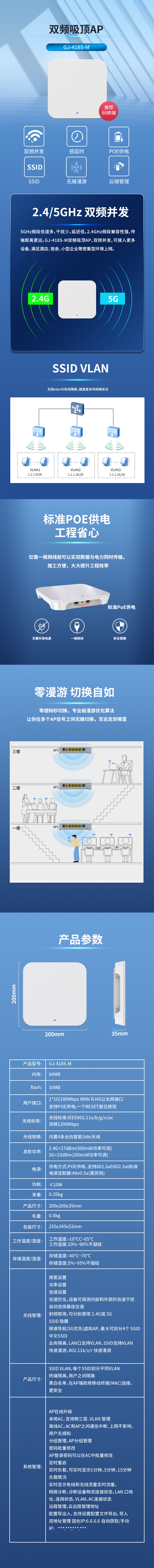 GJ-418S-M 双频吸顶